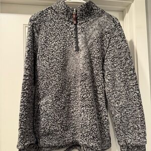 Women’s Gray Sherpa Fleece Sweater